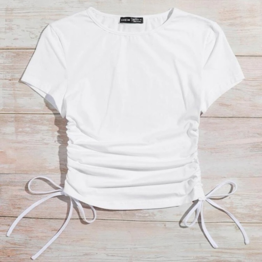 Drawstring Side Solid Tee Bundle - Picture 6 of 7